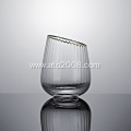 Slanted wine glasses set